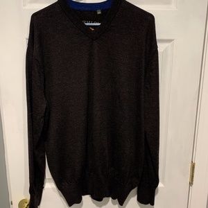 Orvis Men's Dark Charcoal V neck Sweater